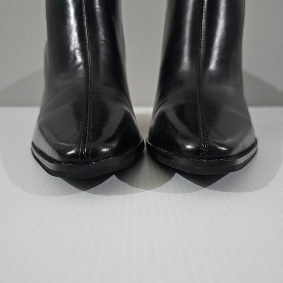NEW Vince Camuto Allie Ankle Bootie Womens 10  Black Leather Western Block Heel - Picture 6 of 14